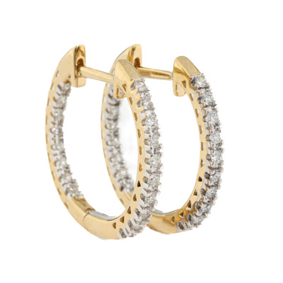 0.28ct Diamond Hoop Earrings