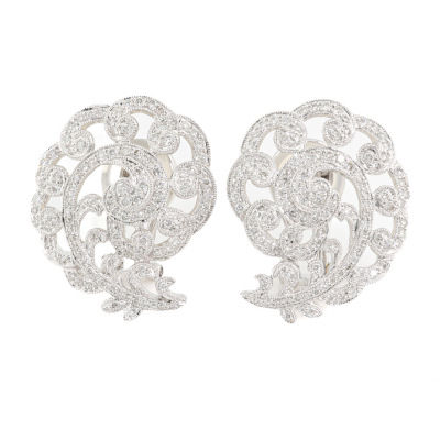 1.18ct Diamond Clip On Earrings