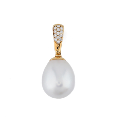 10mm Autore South Sea Pearl & Diamond Pendant