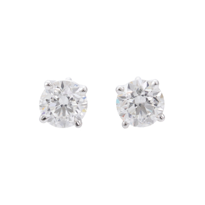1.00ct Diamond Studs GIA D VVS1, VVS2