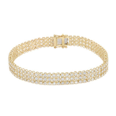4.08ct Diamond 3 Row Tennis Bracelet