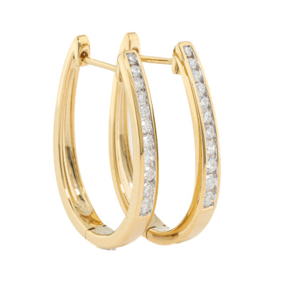 0.52ct Diamond Huggie Earrings