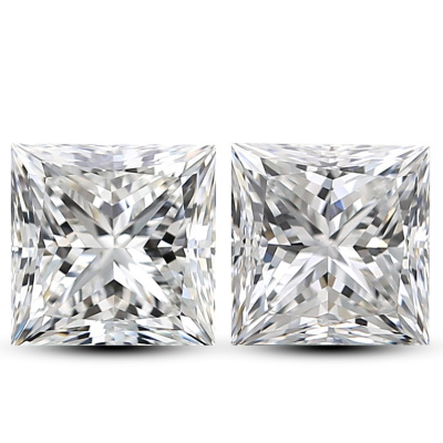 2.02ct Loose Pair of Diamonds GIA E VS1, F VS1