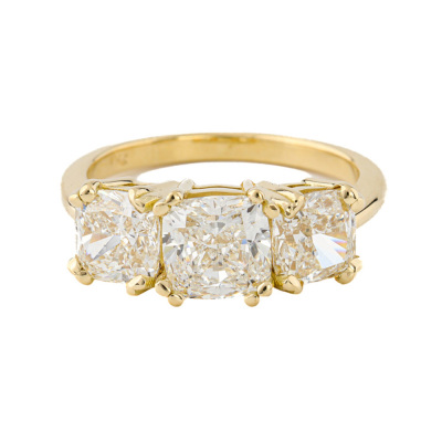 3.55ct Diamond Trilogy Ring GIA