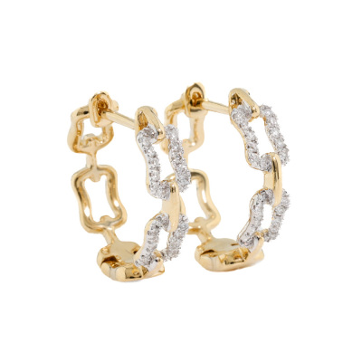 0.19ct Diamond Hoop Earrings
