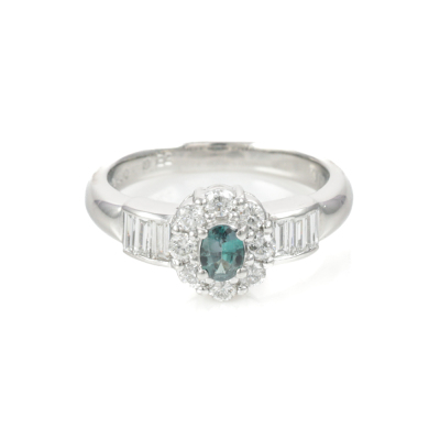 0.22ct Alexandrite & 0.60ct Diamond Ring