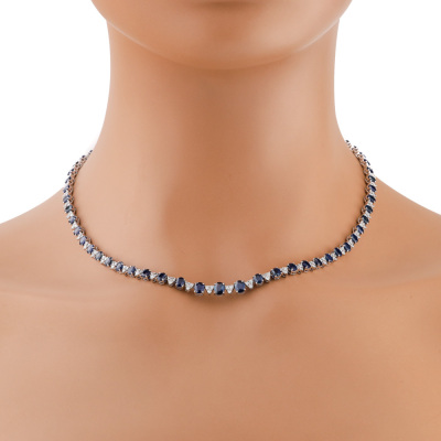 14.80ct Sapphire and Diamond Necklace