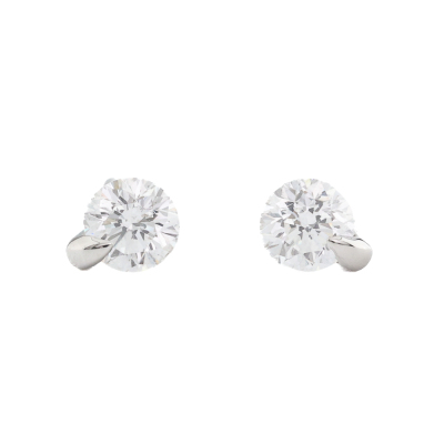 0.56ct Round Diamond Stud Earrings