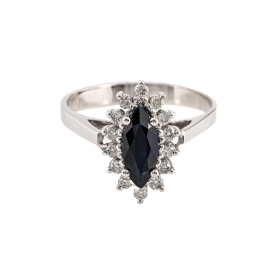 0.75ct Sapphire and Diamond Ring
