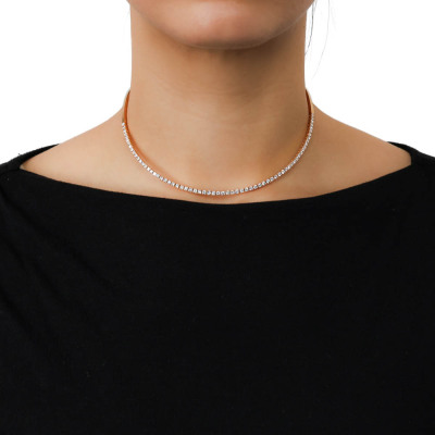 3.40ct Diamond Collar Necklace