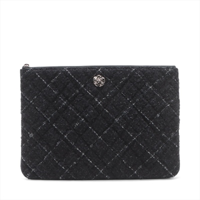 Chanel Tweed x Lambskin O Case Clutch