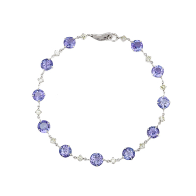 7.42ct Tanzanite and Diamond Bracelet