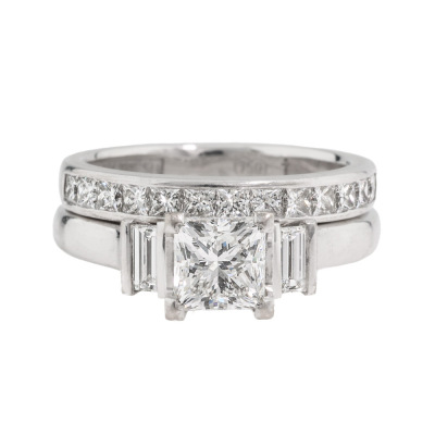 0.97ct Centre Diamond Ring & Eternity Ring Set