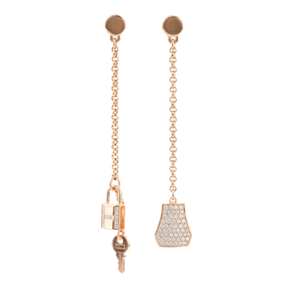 Hermes Kelly Clochette Diamond Earrings