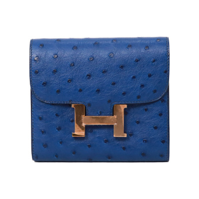 Hermes Ostrich Constance Compact Wallet