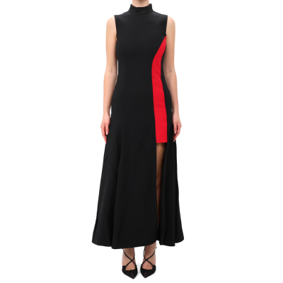 Versace Black Crepe Midi-Dress