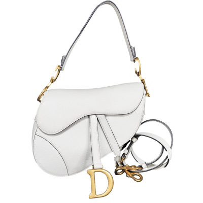 Dior Saddle Bag White with Strap