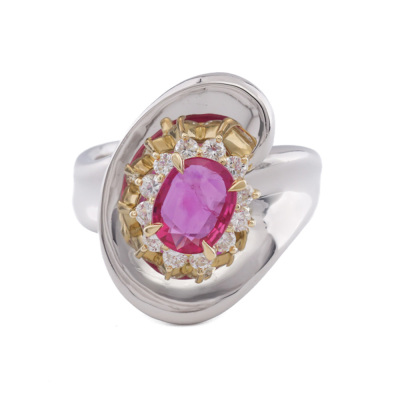 1.01ct Ruby & Diamond Ring