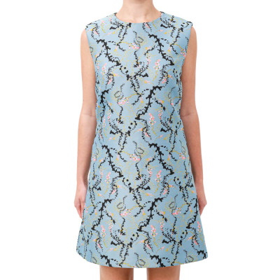 Mary Katrantzou Blue Jacquard Mini Dress 12