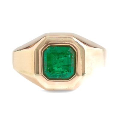 2.00ct Emerald Signet Ring