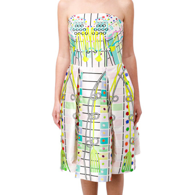 Peter Pilotto Silk Mikado Strapless Dress