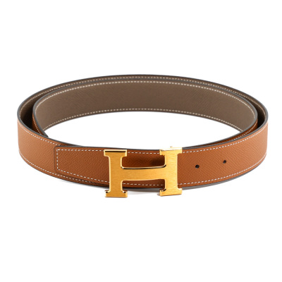 Hermes H Buckle 32mm Reversible Leather Belt