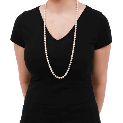 7.8-7.5mm Akoya Pearl Rope Length Necklace