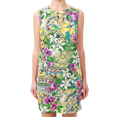 Dolce & Gabbana Floral Silk Shift Dress 40