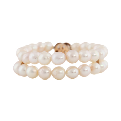 Two Row 7.5mm Pearl Bracelet