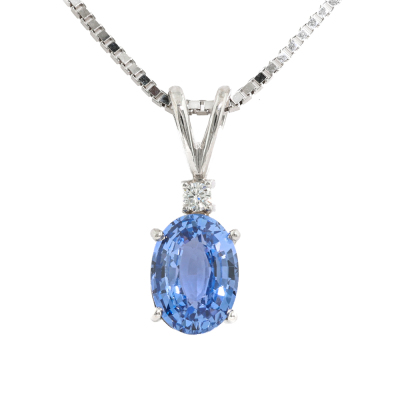 2.21ct Unheated Ceylon Sapphire Pendant