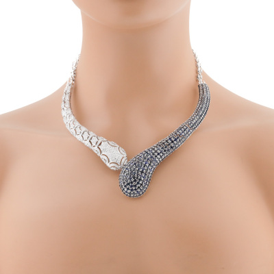 29.28ct Sapphire & Diamond Necklace