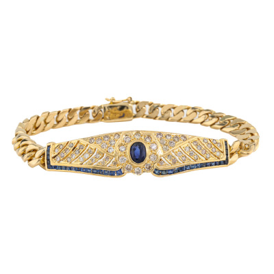 1.35ct Sapphire & Diamond Bracelet