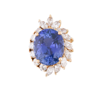 8.38ct Ceylon Sapphire & Diamond pendant