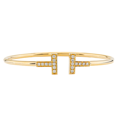 Tiffany & Co T Diamond Wire Bracelet