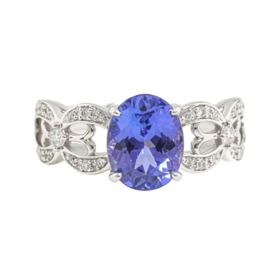 2.07ct Tanzanite & Diamond Ring