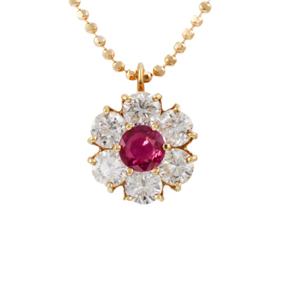 0.43ct Ruby & 0.72ct Diamond Pendant