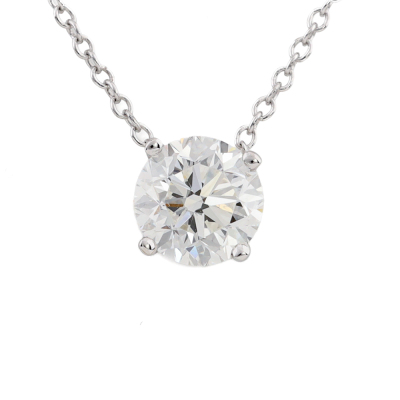 0.90ct Diamond Solitaire Pendant GIA F VVS2