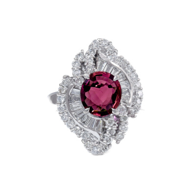 1.35ct Ruby and 1.04ct Diamond Ring
