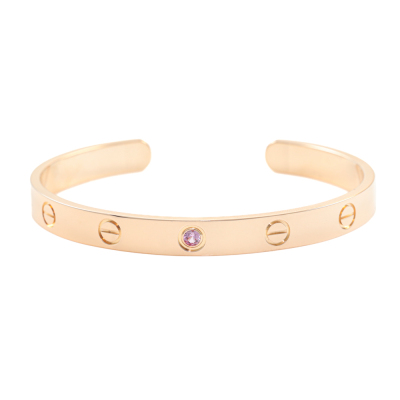 Cartier Love Bracelet, 1 Pink Sapphire