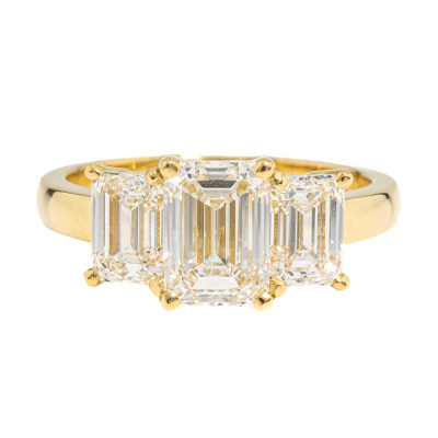 2.90ct Diamond Trilogy Ring GIA I VVS1