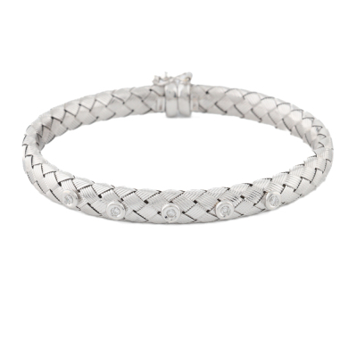 Diamond Bangle, 14ct Gold