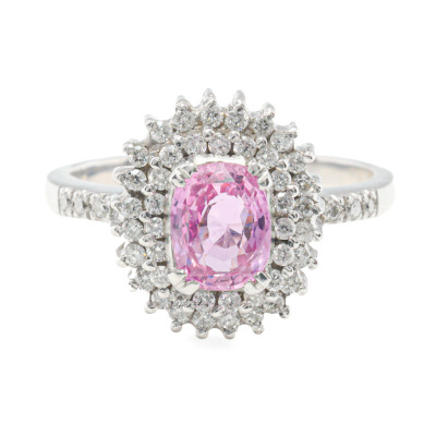 1.15ct Sapphire & 0.25ct Diamond Ring