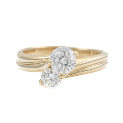 Two Round Diamond 18ct Gold Ring