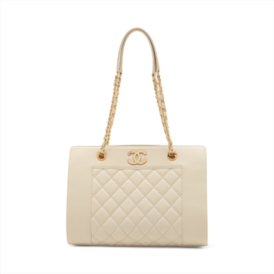 Chanel Paris in Rome Quilted Shopping Tote