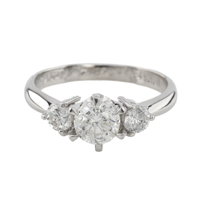 1.04ct Diamond Trilogy Ring