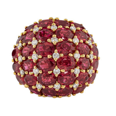12.77ct Ruby and Diamond Ring