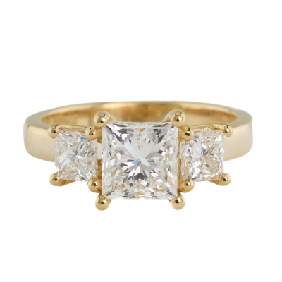 2.32ct Diamond Trilogy Ring GIA