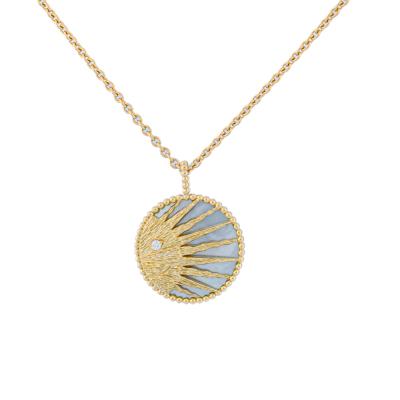 Christian Dior Rose Celeste Medallion Necklace