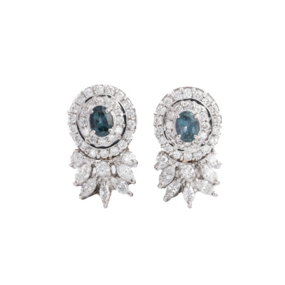 0.62ct Alexandrite & 2.00ct Diamond Earrings