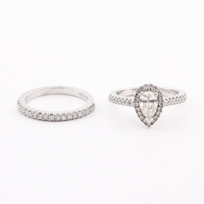 0.81ct Centre Diamond Engagement Ring Set